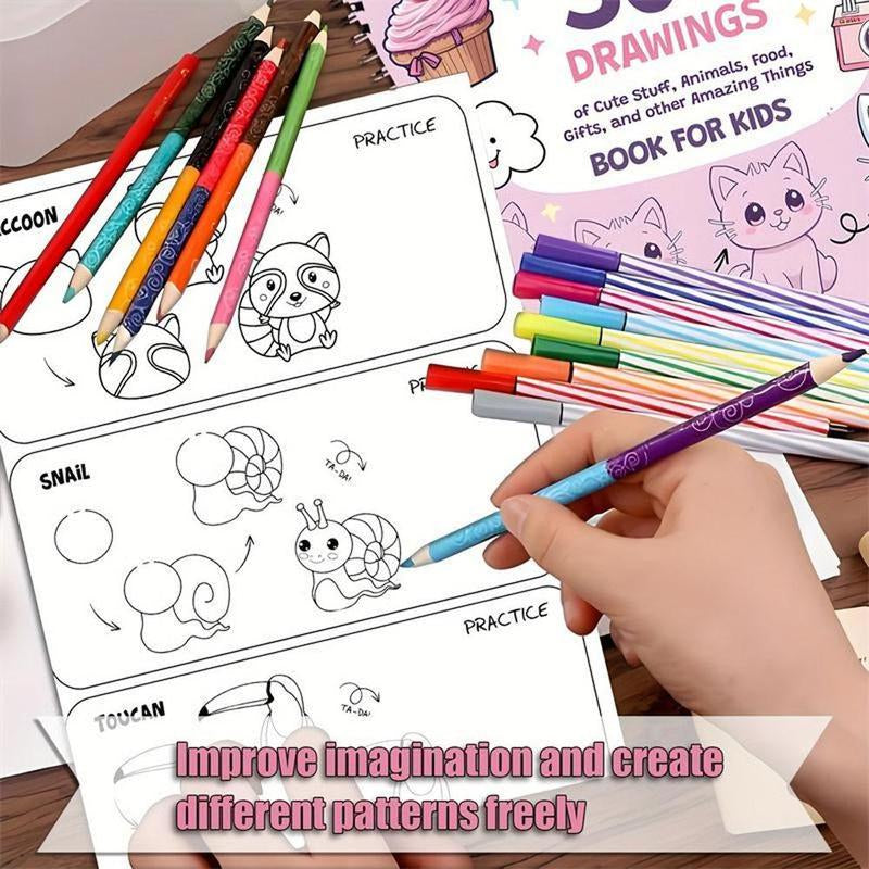 Unleash Your Creativity: 300 Adorable Animal Food & Fun Patterns for Stress Relief and Imagination Boosting - Perfect DIY Drawing Gift for Adults and Students!