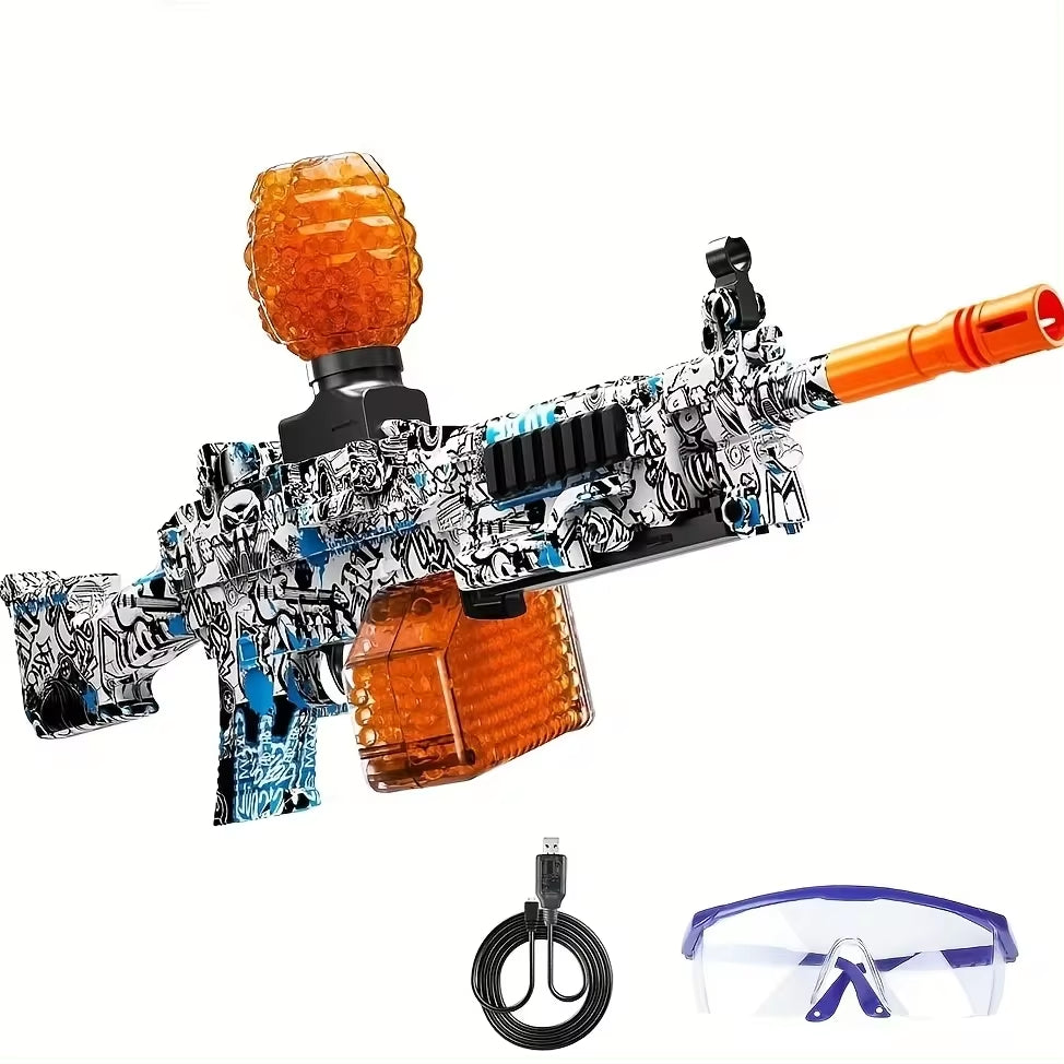 Ultimate GEL Electric Ball Blaster - Rechargeable Automatic Toy for Outdoor Team Games - M249 Model