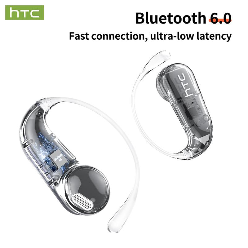 HTC NE38 OWS Wireless Translation Earbuds - Real-Time Translation in 134 Languages, Bluetooth 6.0, IPX5 Waterproof, HIFI Sound, Perfect for Office, Sports, Study & Calls - Built-In Microphone & AI Technology