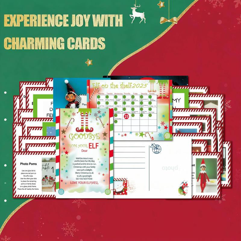 2025 Enchanting Christmas Elf Countdown Kit: 24 Days of Magical Adventures & Festive Decorations