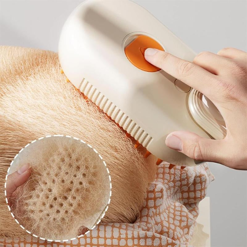 3-in-1 Steam Pet Brush - Advanced Grooming Comb for Dogs & Cats, Effortlessly Remove Fur with Steamy Mist Technology