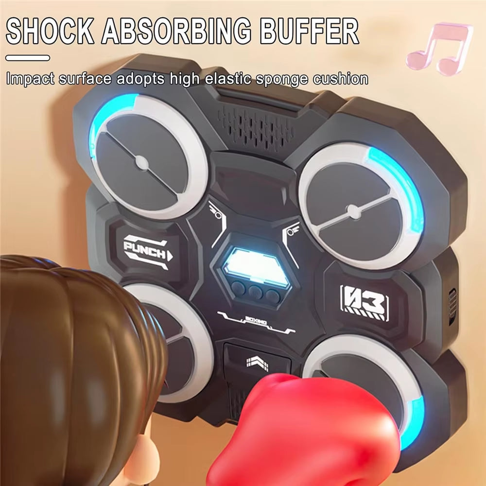 Revolutionary Bluetooth Music Boxing Machine for Kids - Wall-Mounted Smart Boxing Trainer with Adjustable Speed and Colorful Light Effects