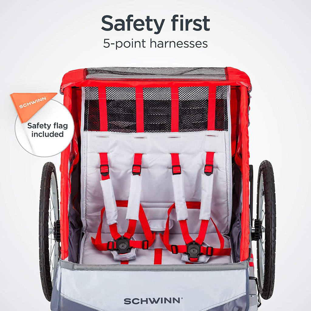 Adventure Awaits with the Trailblazer Plus Kids Bike Trailer - Versatile, Safe, and Stylish for Family Rides