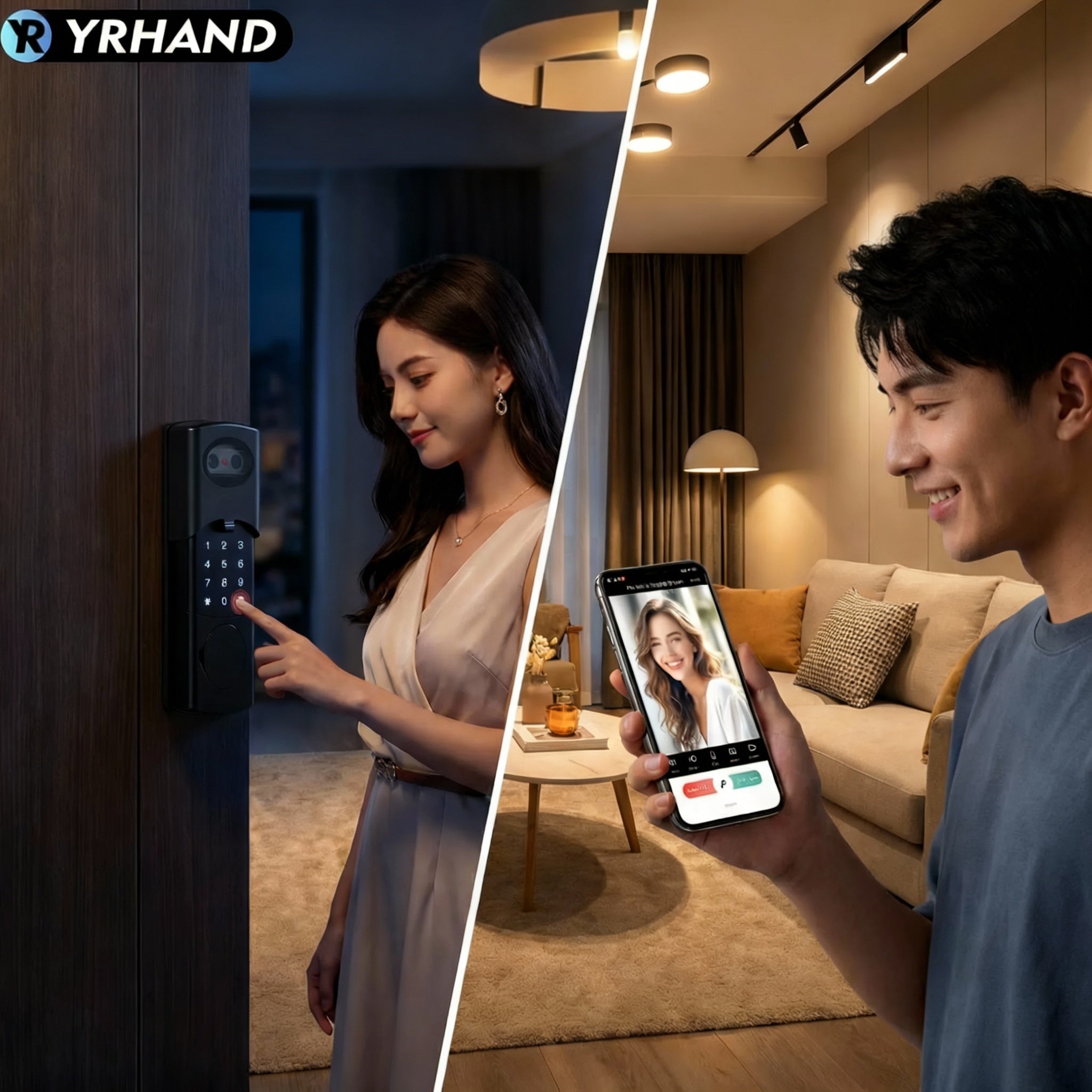 Revolutionary Tuya WiFi 3D Face Recognition Smart Lock - Waterproof, Multi-Access Security for Your Home