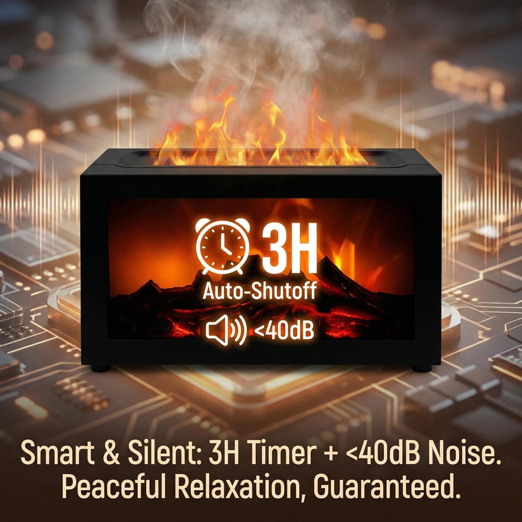 Difusor de Aceites Esenciales con Llama 3D – Crea un Ambiente Acogedor con Humidificador Silencioso de 150 ml, Control Remoto y Luz LED Multicolor, el Regalo Perfecto para Cualquier Ocasión