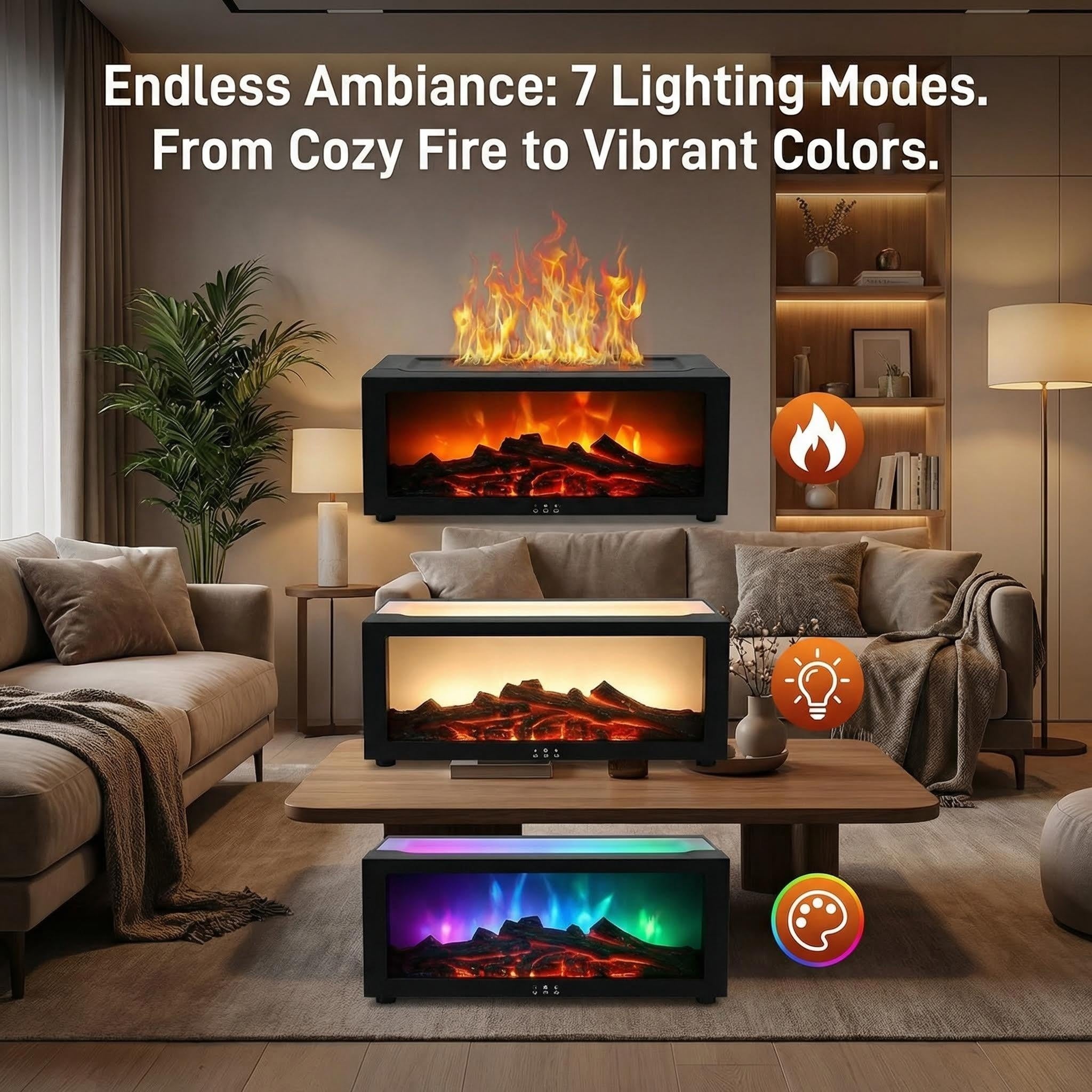 Difusor de Aceites Esenciales con Llama 3D – Crea un Ambiente Acogedor con Humidificador Silencioso de 150 ml, Control Remoto y Luz LED Multicolor, el Regalo Perfecto para Cualquier Ocasión