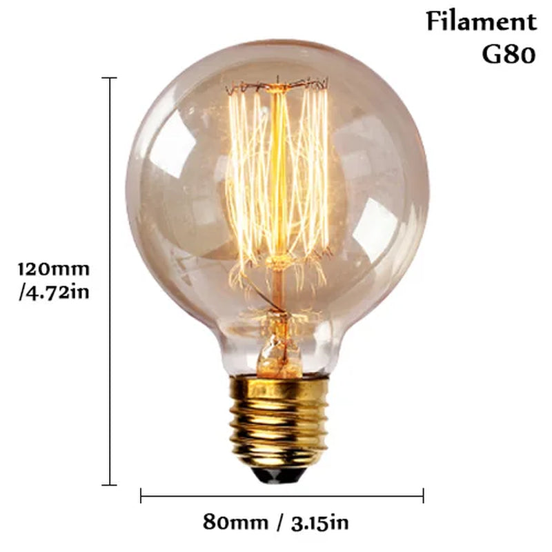 Illuminate Your Space with the Vintage Charm of Edison Bulb E27 220V 40W - ST64 A19 T45 G80 G95 G125 Incandescent Filament Lighting