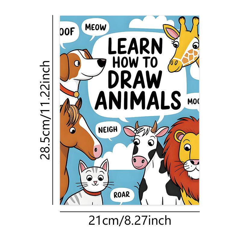 Unleash Your Creativity: 300 Adorable Animal Food & Fun Patterns for Stress Relief and Imagination Boosting - Perfect DIY Drawing Gift for Adults and Students!