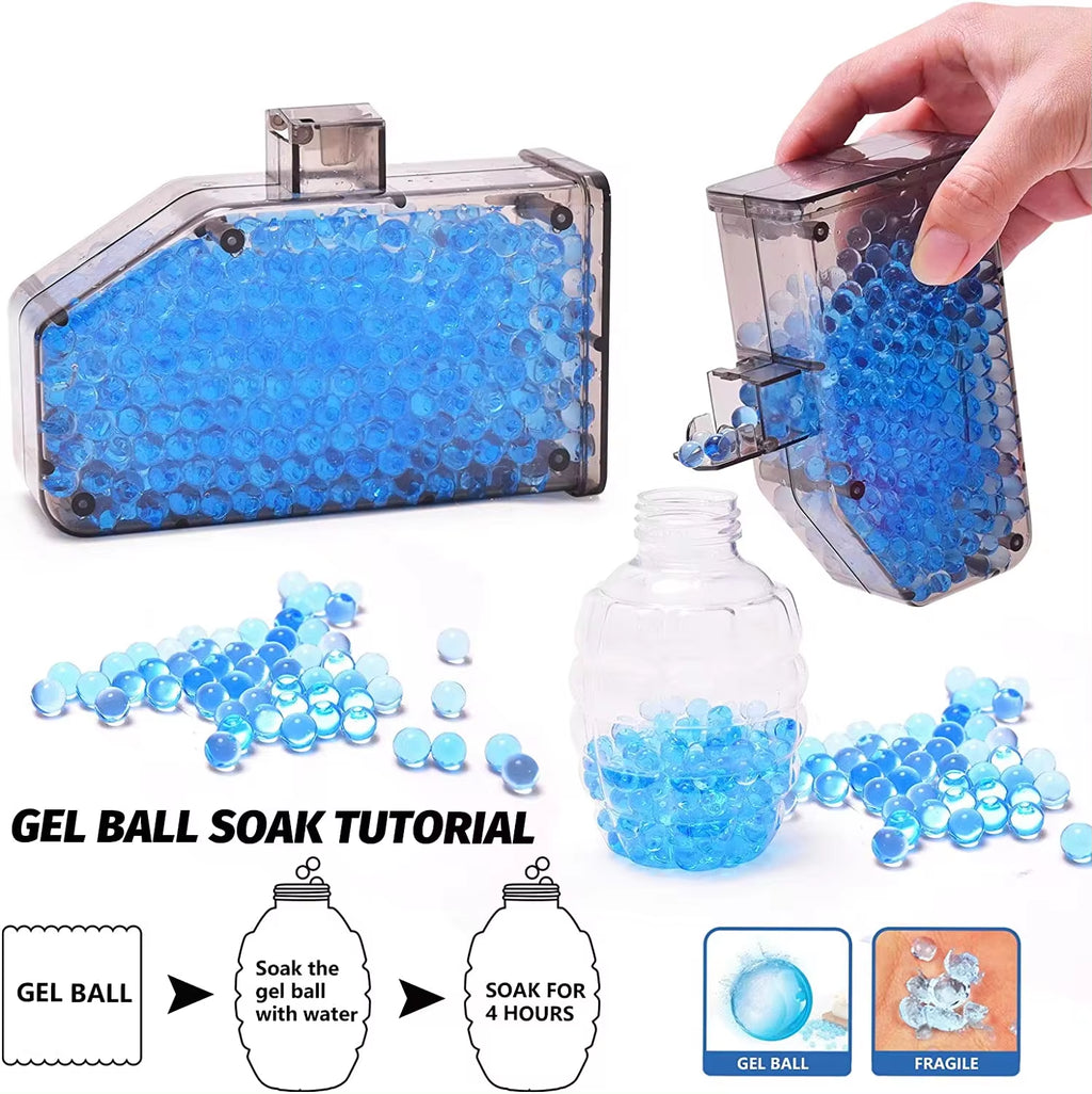 Ultimate GEL Electric Ball Blaster - Rechargeable Automatic Toy for Outdoor Team Games - M249 Model