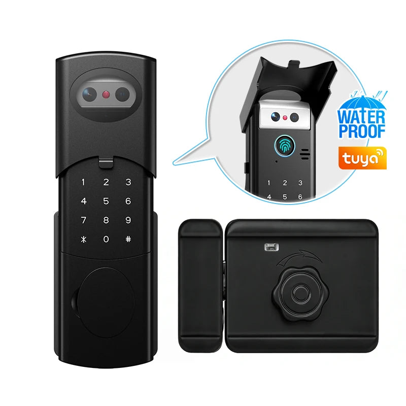 Revolutionary Tuya WiFi 3D Face Recognition Smart Lock - Waterproof, Multi-Access Security for Your Home