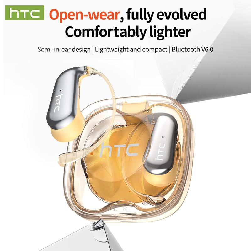 HTC NE38 OWS Wireless Translation Earbuds - Real-Time Translation in 134 Languages, Bluetooth 6.0, IPX5 Waterproof, HIFI Sound, Perfect for Office, Sports, Study & Calls - Built-In Microphone & AI Technology