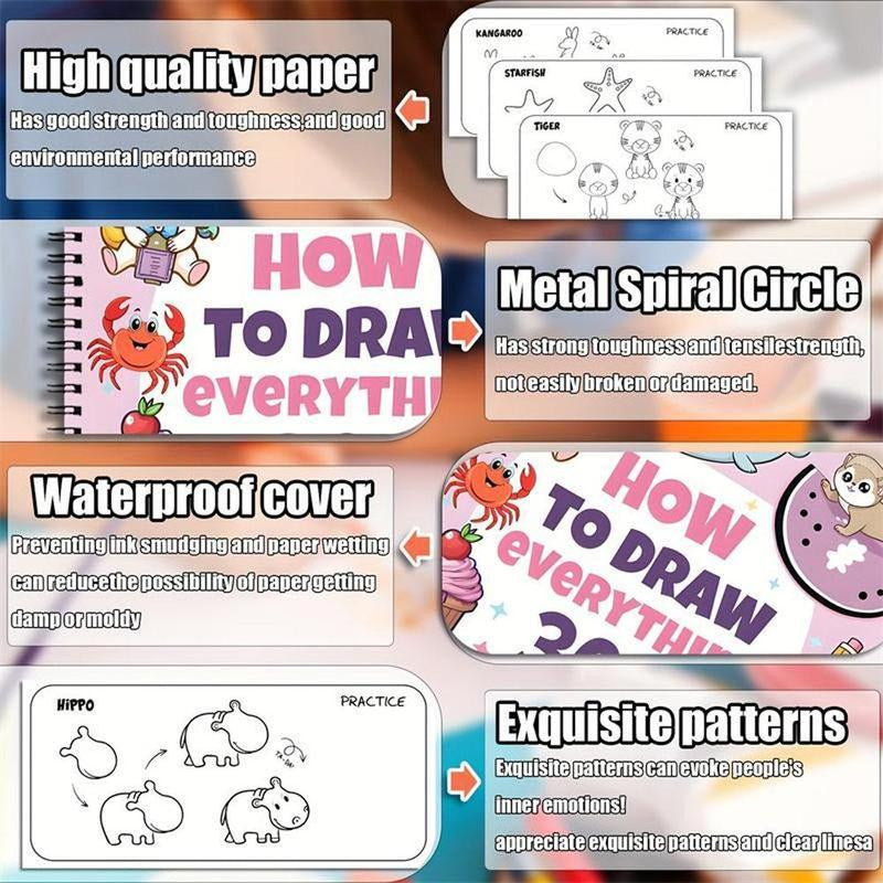 Unleash Your Creativity: 300 Adorable Animal Food & Fun Patterns for Stress Relief and Imagination Boosting - Perfect DIY Drawing Gift for Adults and Students!