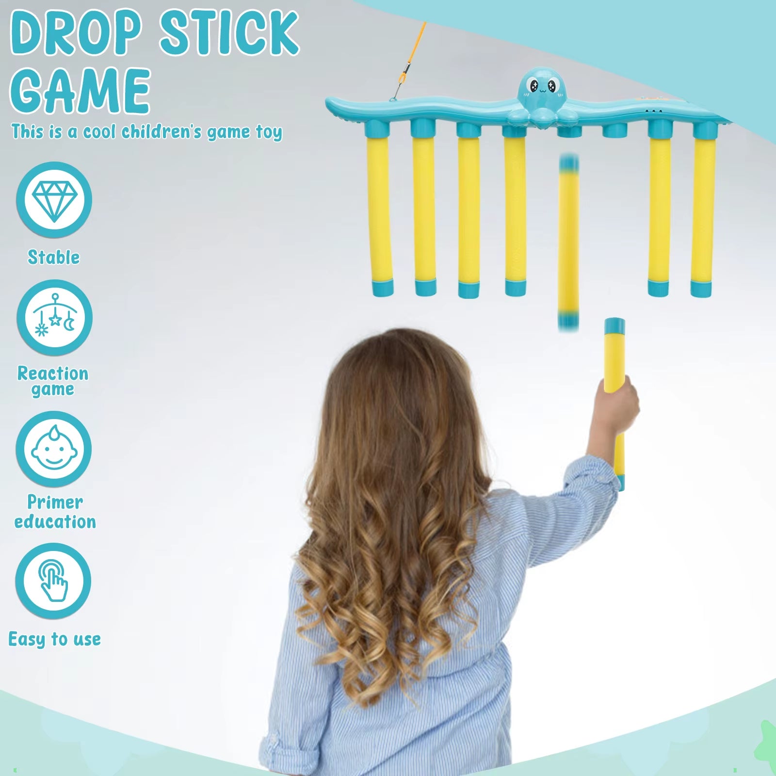 Exciting Challenge Falling Sticks Game - Enhance Hand-Eye Coordination with This Fun and Interactive Toy for Kids and Parents!