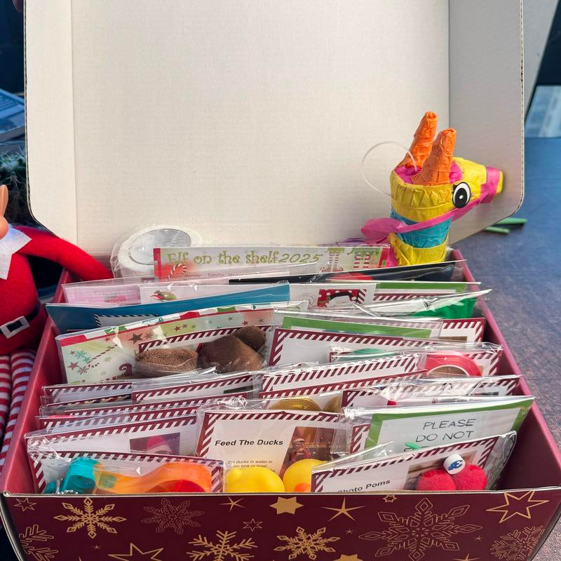 2025 Enchanting Christmas Elf Countdown Kit: 24 Days of Magical Adventures & Festive Decorations