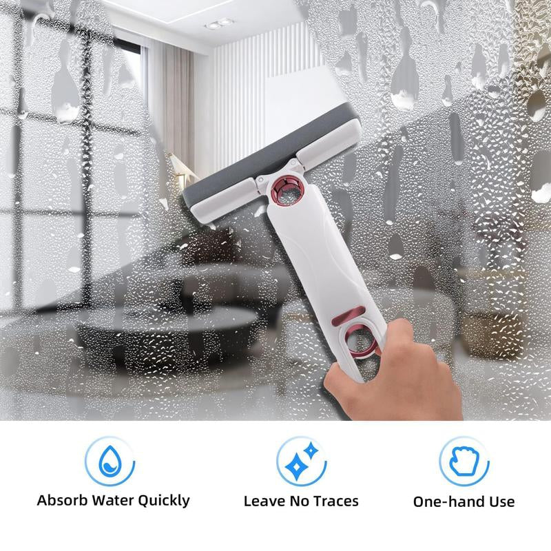 Mini Cleaning Mop,Mini Sponge Mop,Wet and Dry Use Cleaning System,2 Sponge Head & 1 Squeeze Handle,Mini Mop for Bathroom,Kitchen,Desktop,Glass,Living Room,Car.