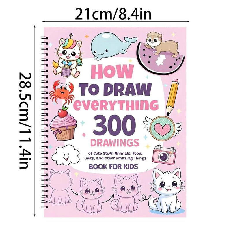 Unleash Your Creativity: 300 Adorable Animal Food & Fun Patterns for Stress Relief and Imagination Boosting - Perfect DIY Drawing Gift for Adults and Students!