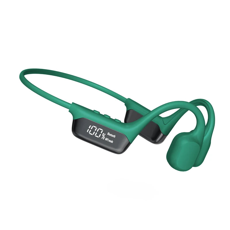 Revolutionary Bone Conduction Bluetooth 5.4 Headphones - Waterproof IPX8, Perfect for Swimming & Sports, Includes 32GB MP3 Player Support