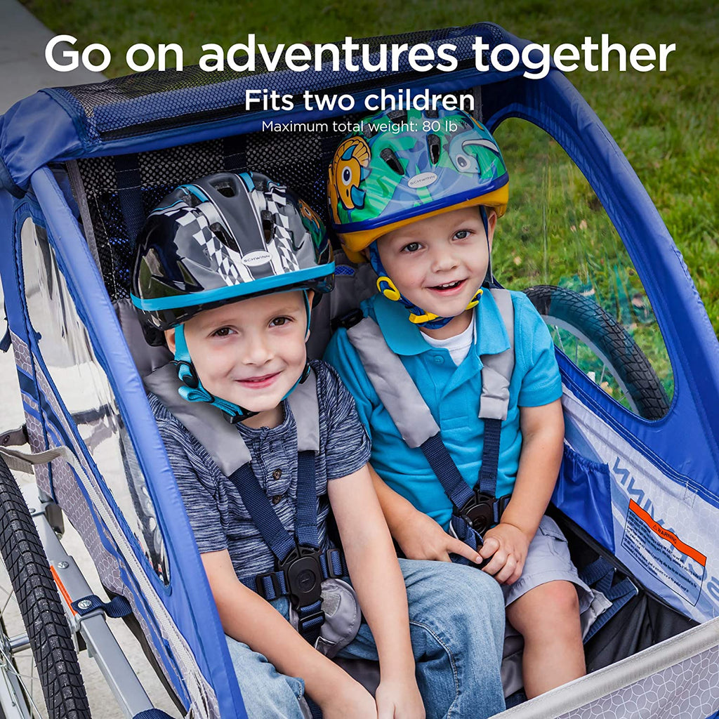 Adventure Awaits with the Trailblazer Plus Kids Bike Trailer - Versatile, Safe, and Stylish for Family Rides